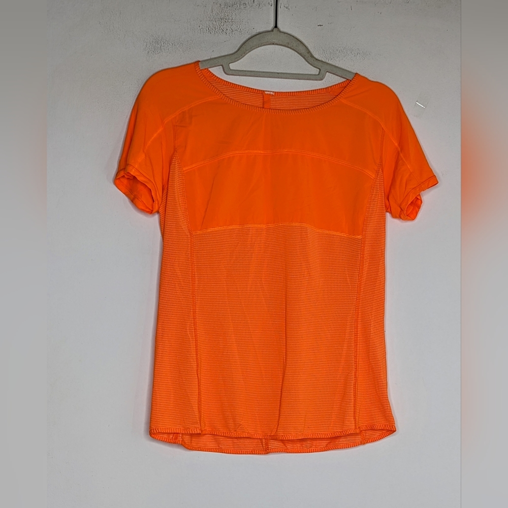 lululemon athletica Orange Short Sleeve Tee